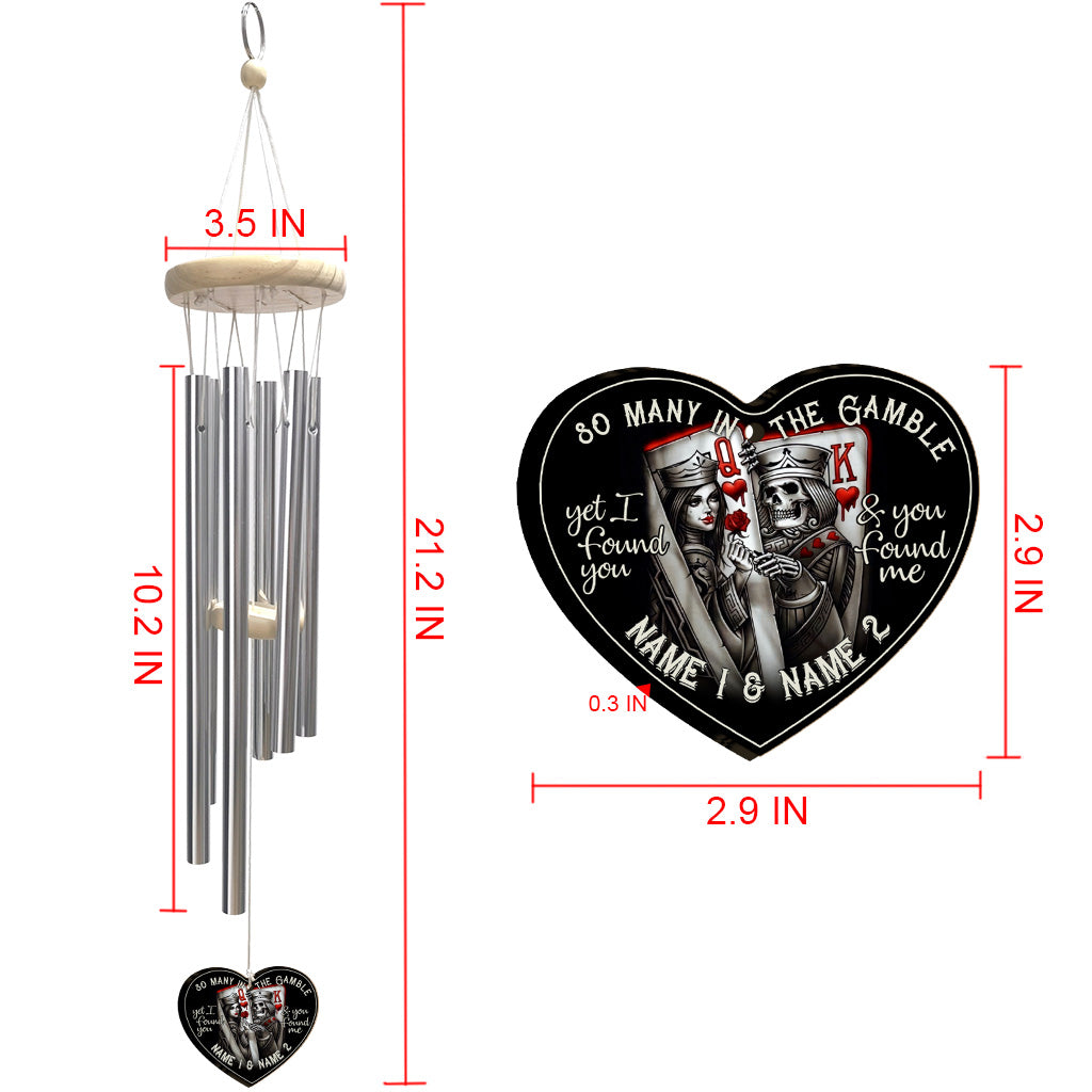 So Many In The Gamble - Personalized Poker Wind Chime