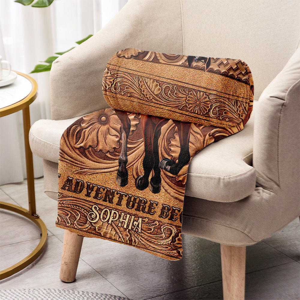 The Adventure Begins - Personalized Horse Blanket