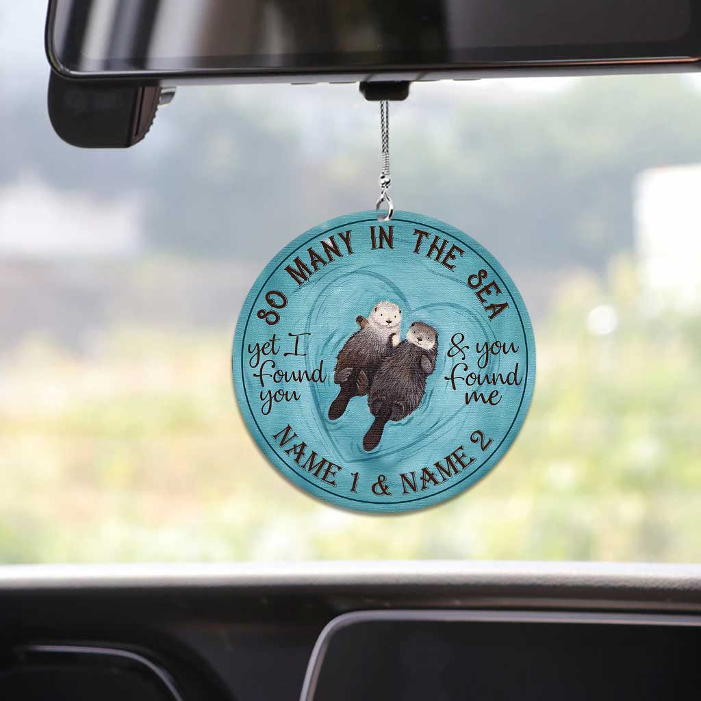 So Many In The Sea - Personalized Otter Car Ornament
