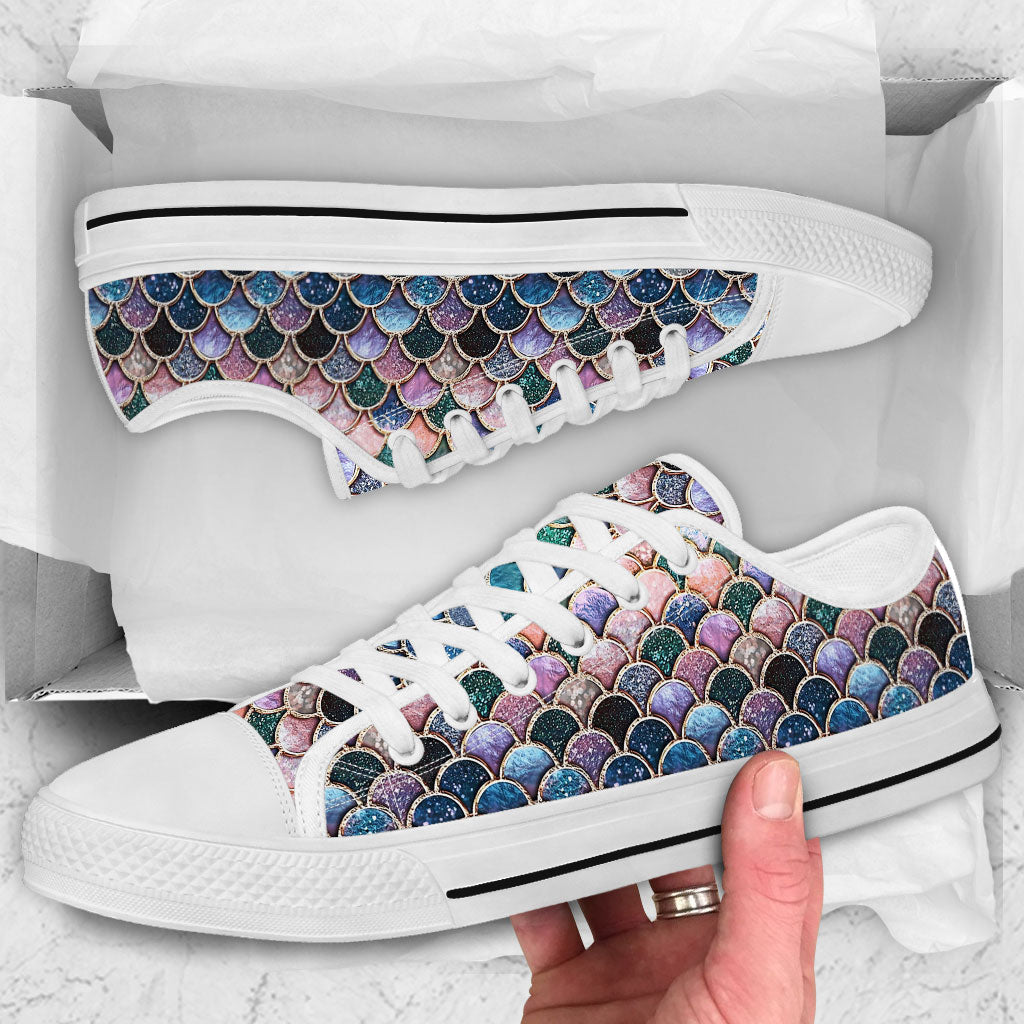 Mermaid Scales - Mermaid Low Top Shoes