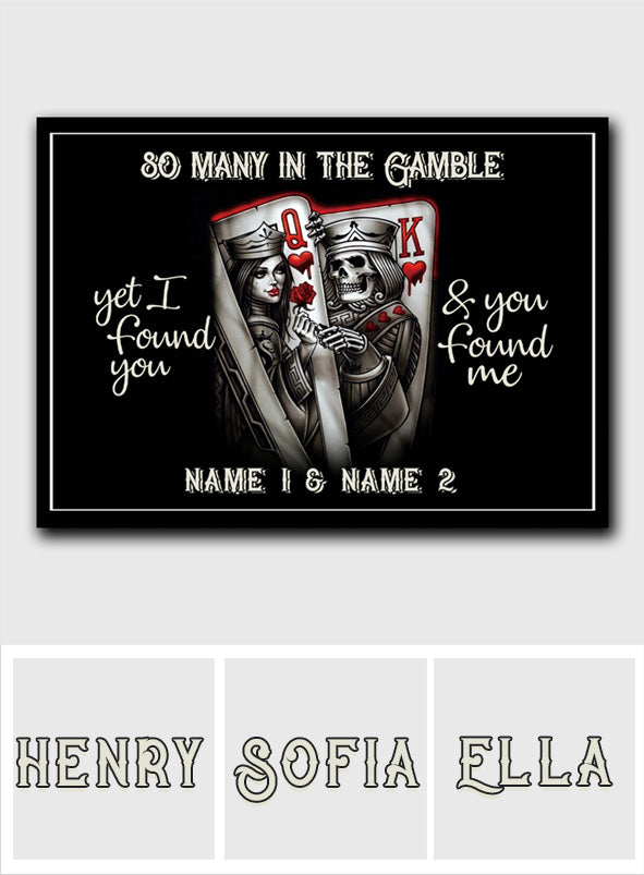 So Many In The Gamble - Personalized Poker Rectangle Metal Sign