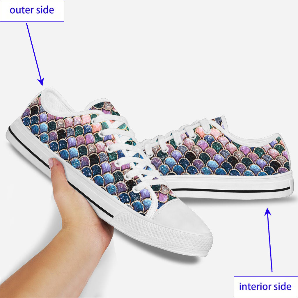 Mermaid Scales - Mermaid Low Top Shoes