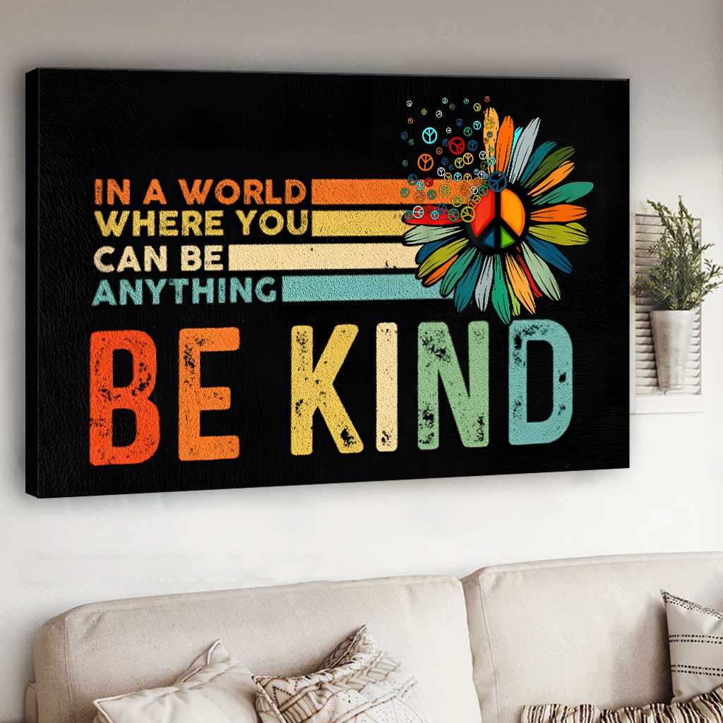 Be Kind - Hippie Canvas And Poster