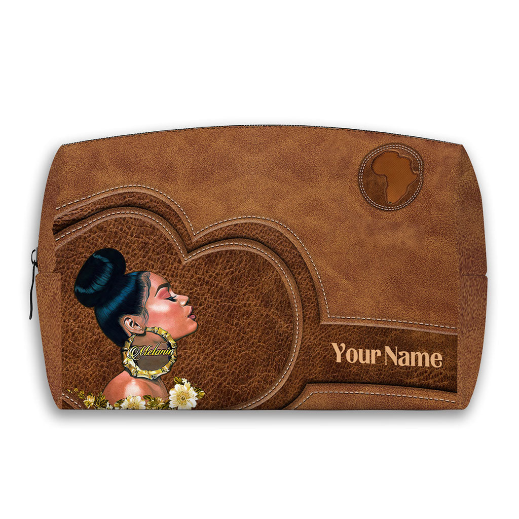 Melanin - Personalized African American Makeup Bag