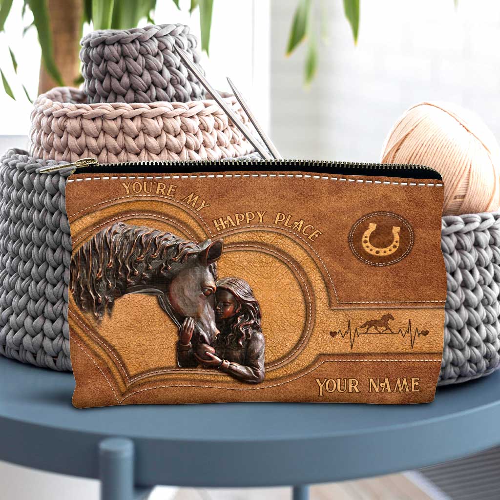 You're My Happy Place - Personalized Horse Pouch
