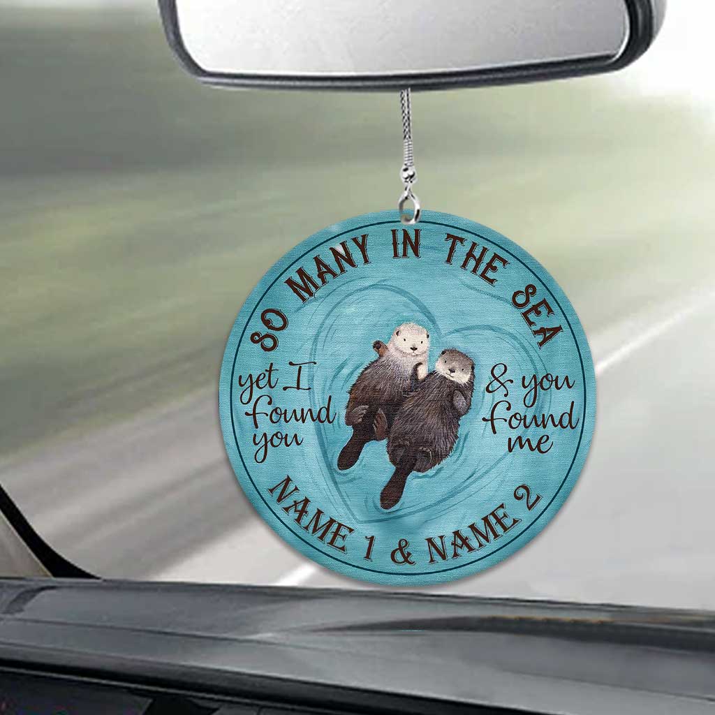 So Many In The Sea - Personalized Otter Car Ornament