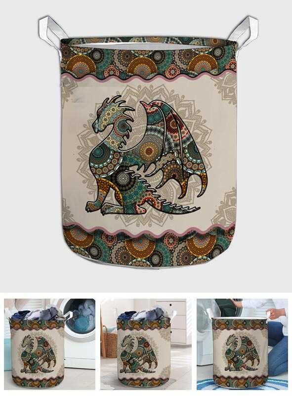 Mandala Dragon Pattern - Dragon Laundry Basket