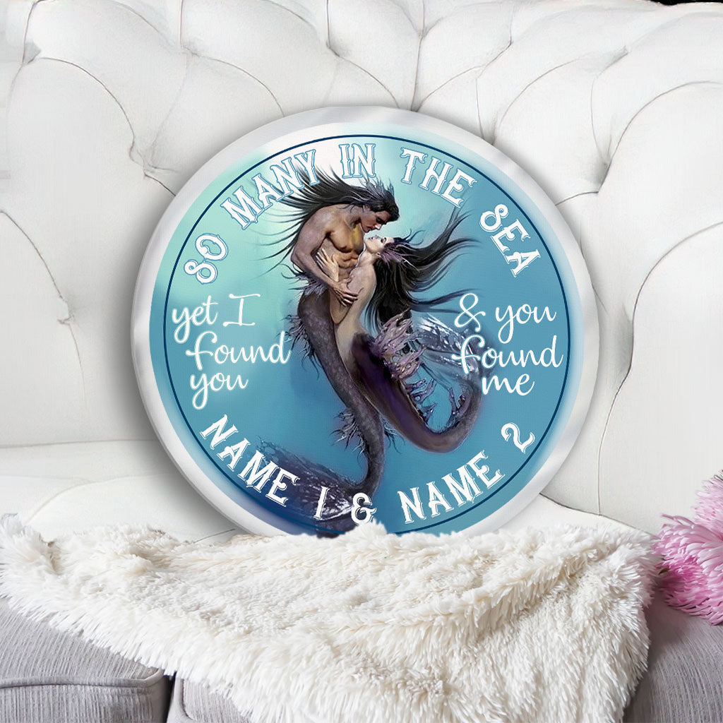 So Many In The Sea - Personalized Mermaid Shaped Pillow