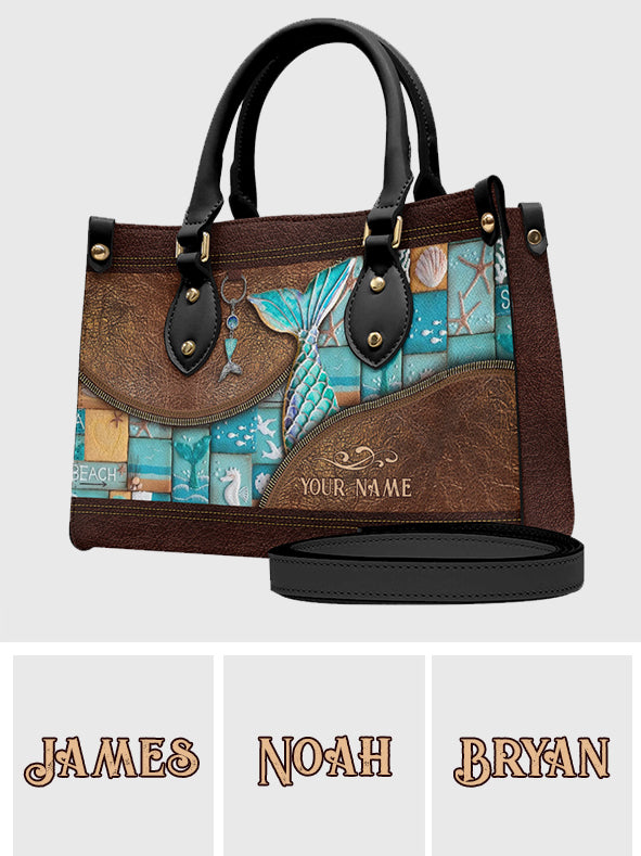 Love Mermaid - Personalized Mermaid Leather Handbag