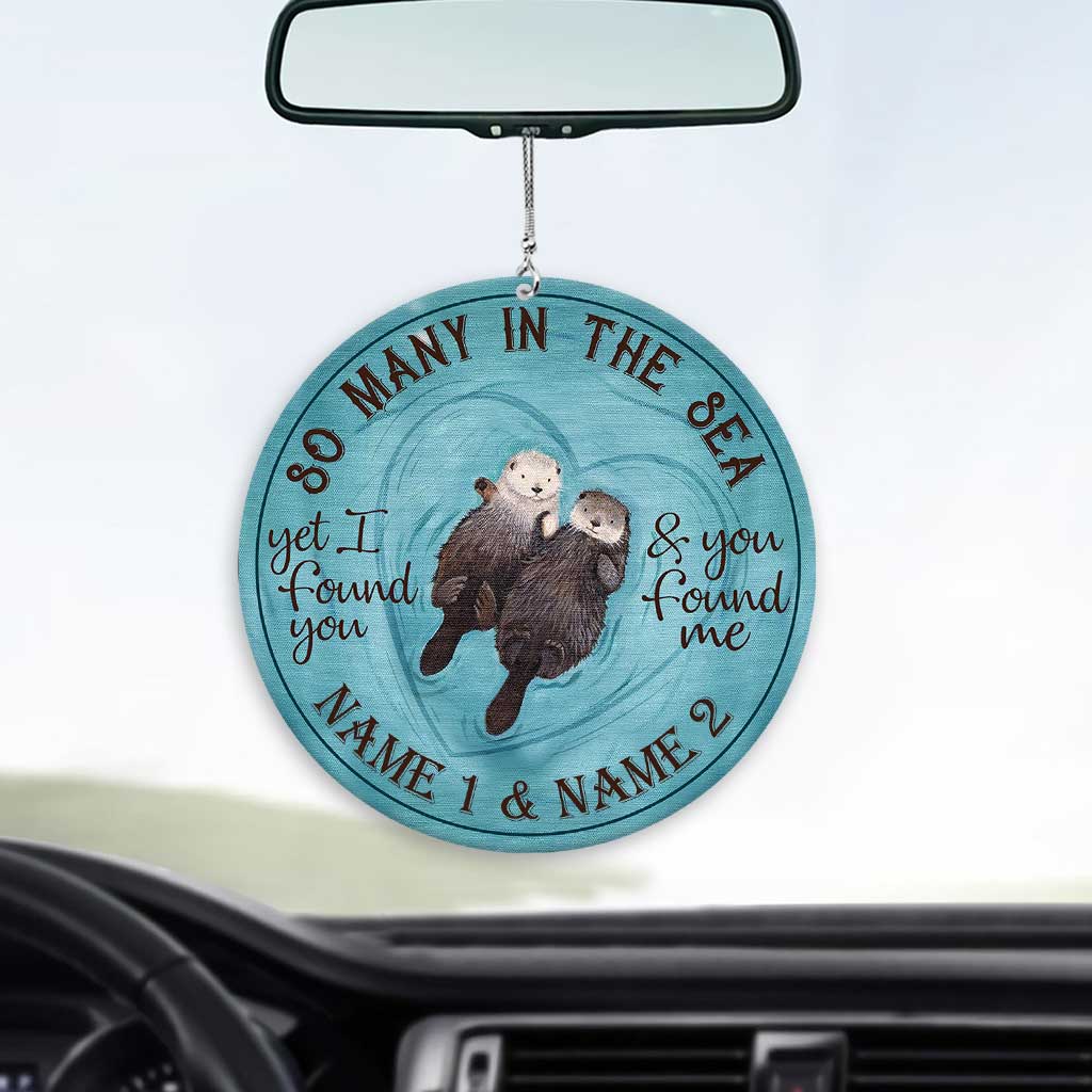 So Many In The Sea - Personalized Otter Car Ornament