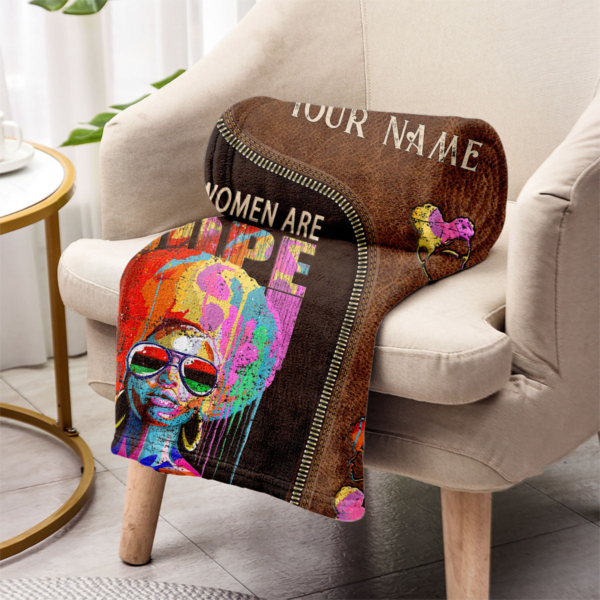 Black Women Are Dope - Personalized African American Blanket