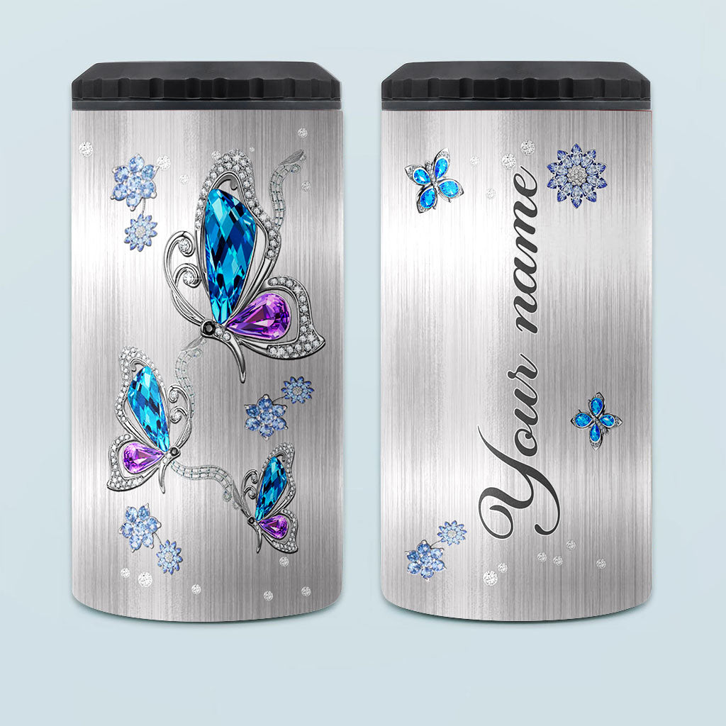 Love Butterflies - Personalized Butterfly Can Cooler