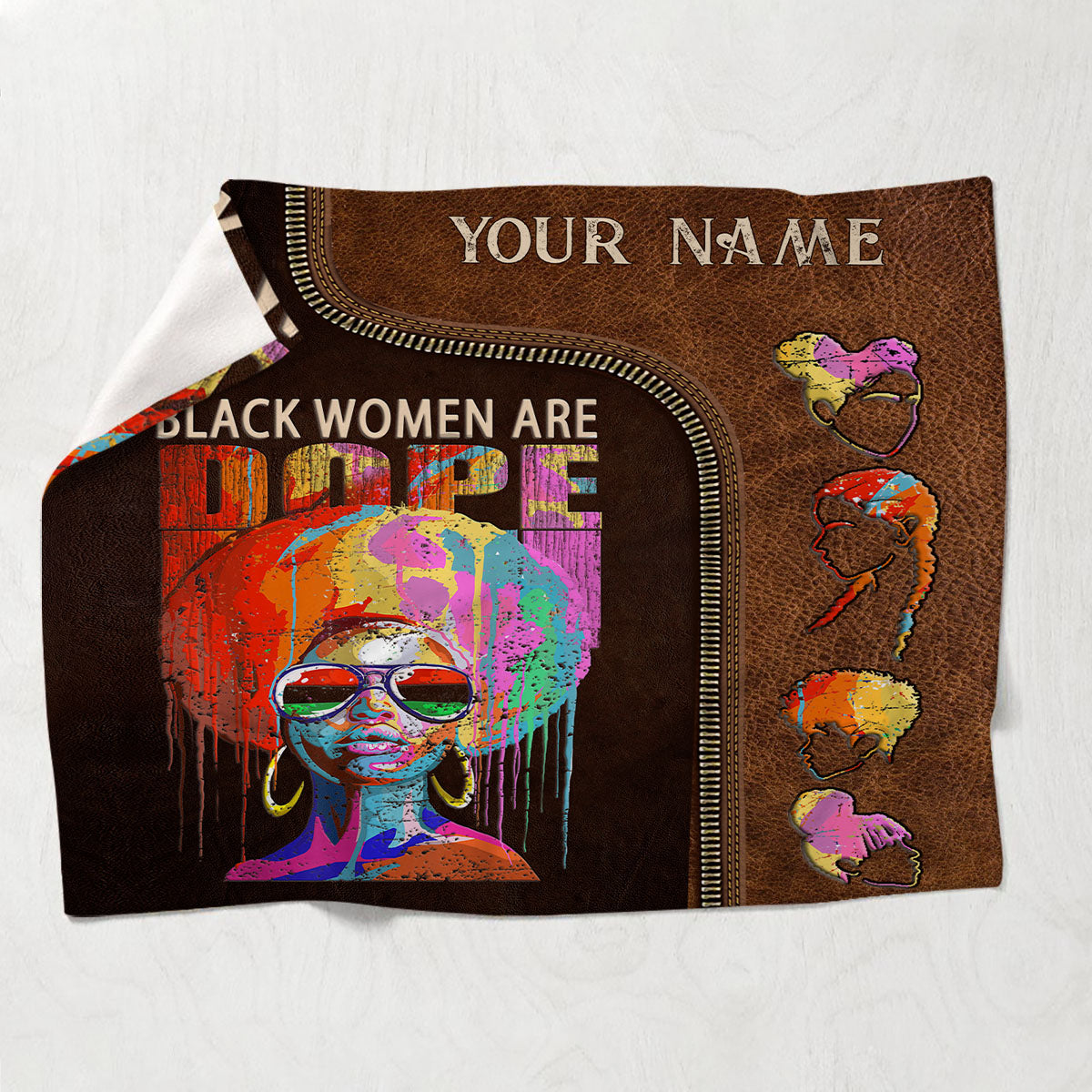 Black Women Are Dope - Personalized African American Blanket