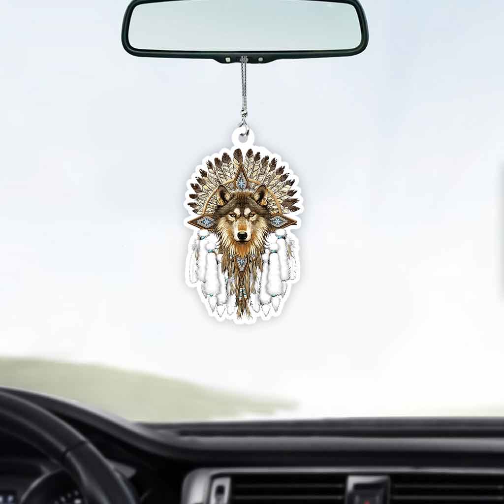 Native Wolf American Indian - Car Transparent Car Ornament 112021