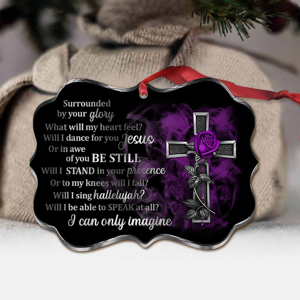 Surrounded By Your Glory - Christmas Christian Ornament (Printed On Both Sides)