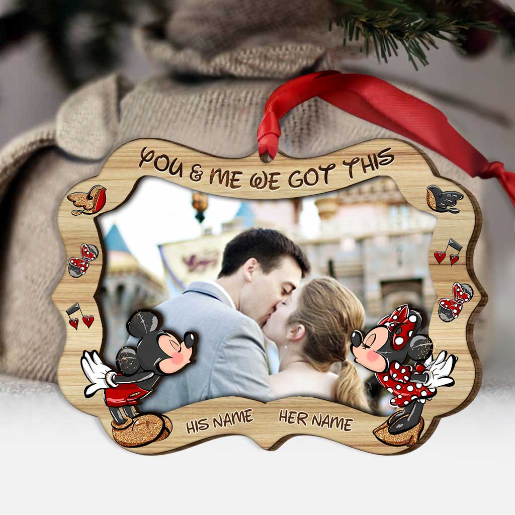 You And Me We Got This - Personalized Christmas Mouse Layered Wood Ornament