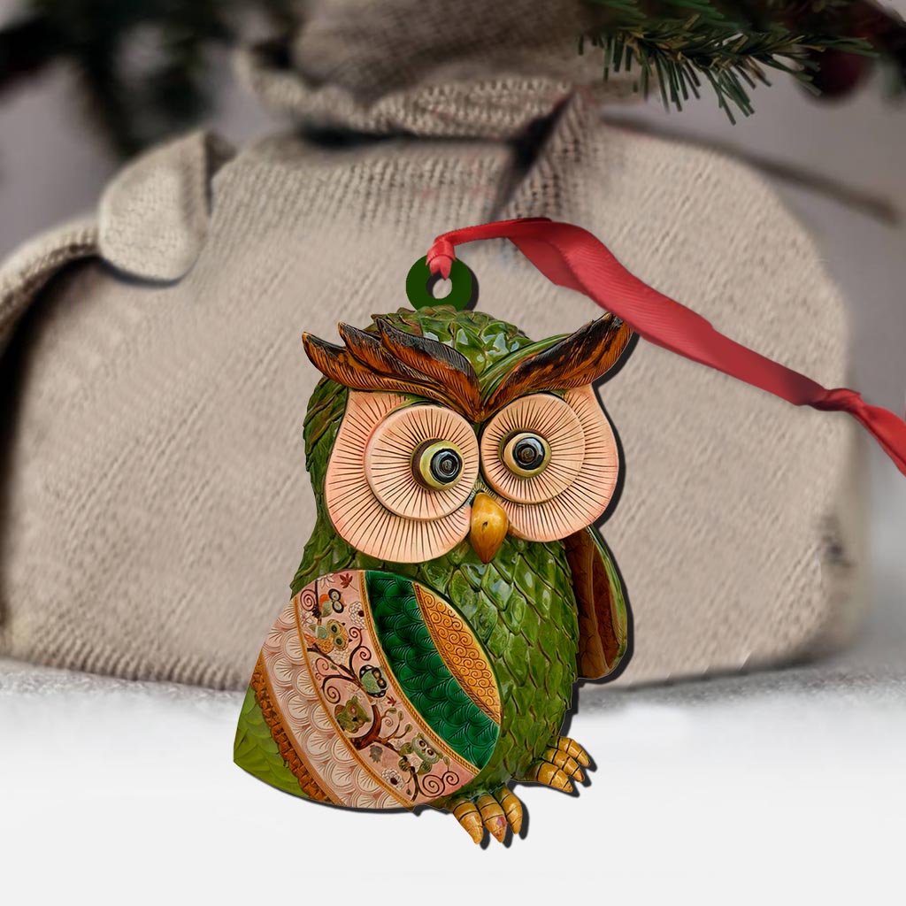 Love Owls - Christmas Ornament (Printed On Both Sides)