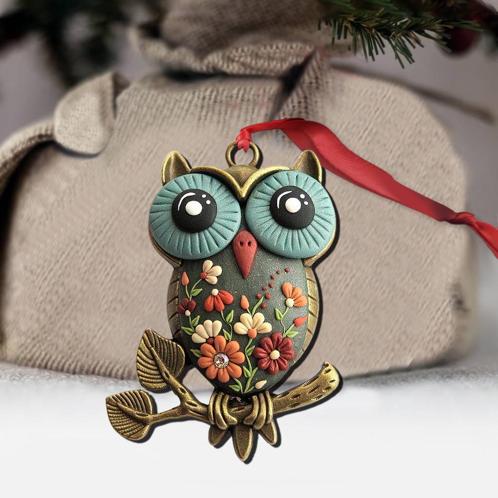 Love Owls - Christmas Ornament (Printed On Both Sides)