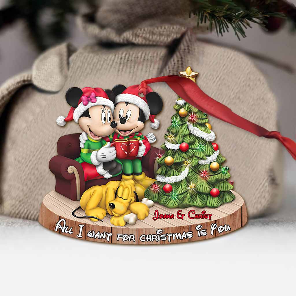 Magical Love - Personalized Christmas Mouse Ornament (Printed On Both Sides)