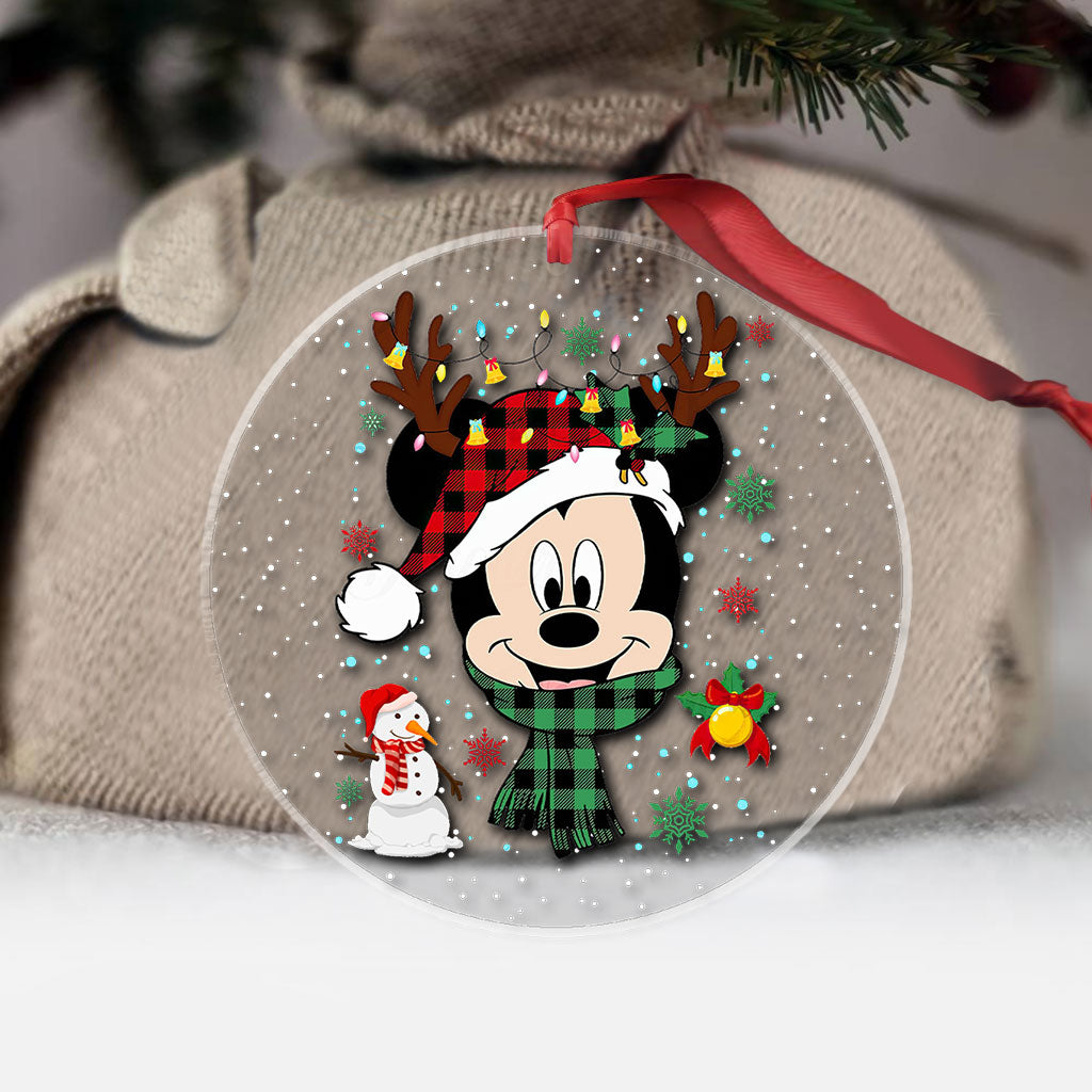 Merry Christmas - Personalized Mouse Transparent Ornament