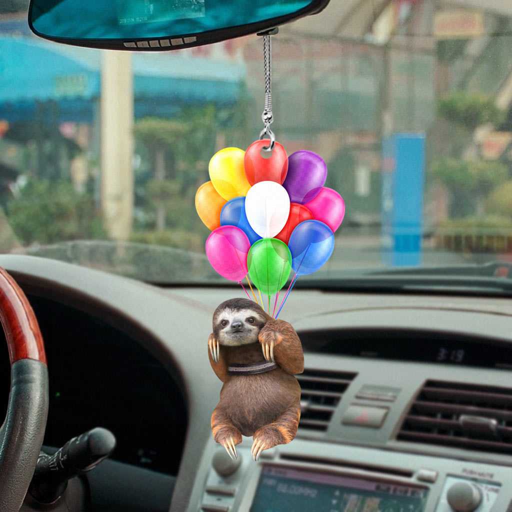 Love Sloths Car Ornament (Printed On Both Sides)