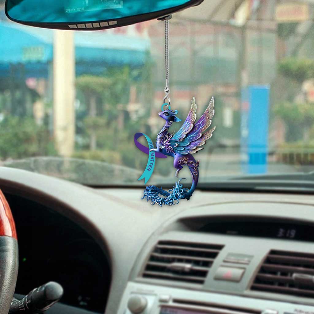 Suicide Awareness Car Ornament (Printed On Both Sides)