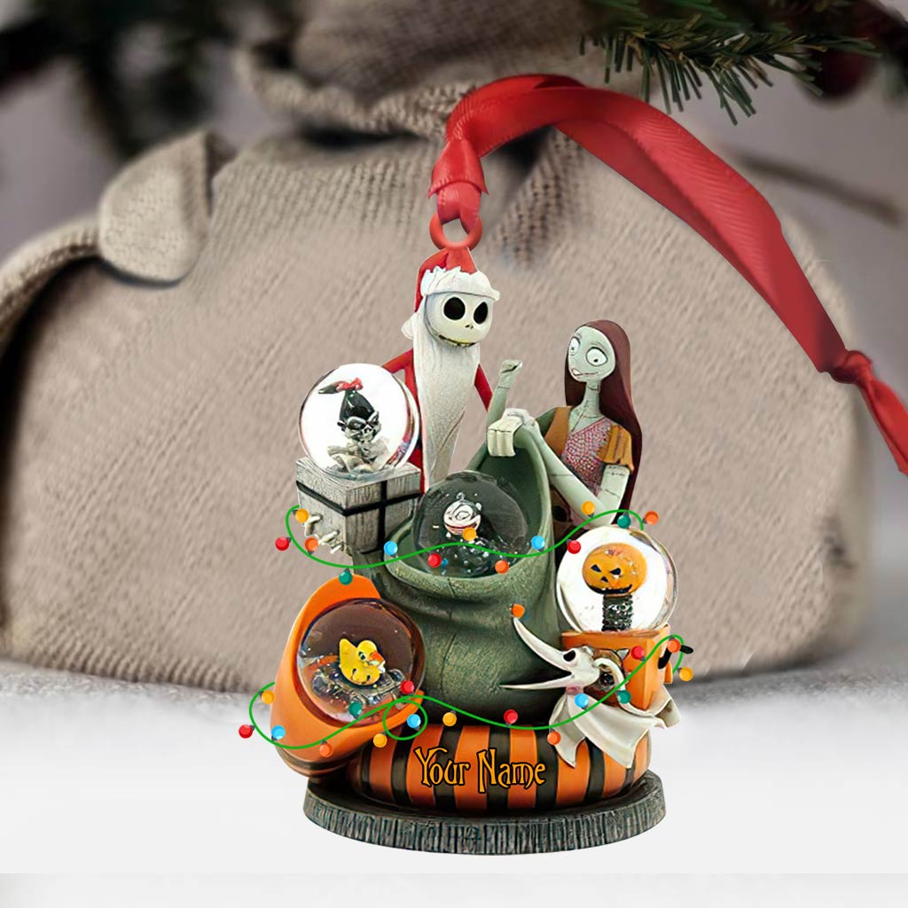 Nightmare Christmas - Personalized Ornament With 3D Pattern Print (Printed On Both Sides)