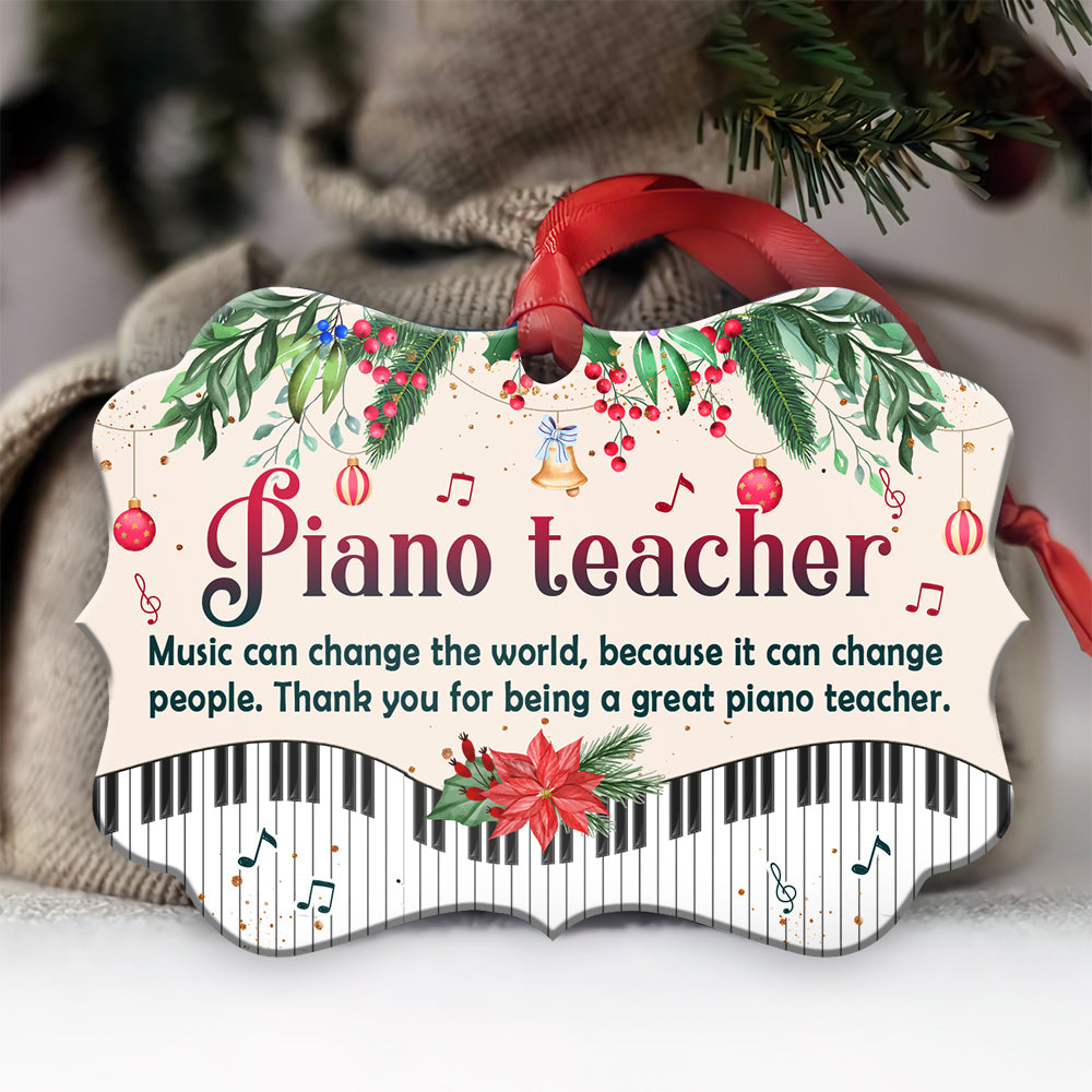 Teacher Gift Piano Teacher Teacher - Medallion Aluminium Ornament (Printed On Both Sides) 1122