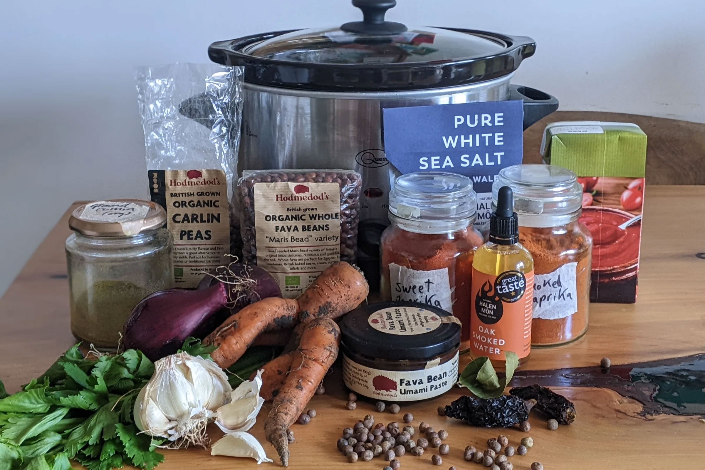 Slow Cooker Bean & Pea Chilli ingredients