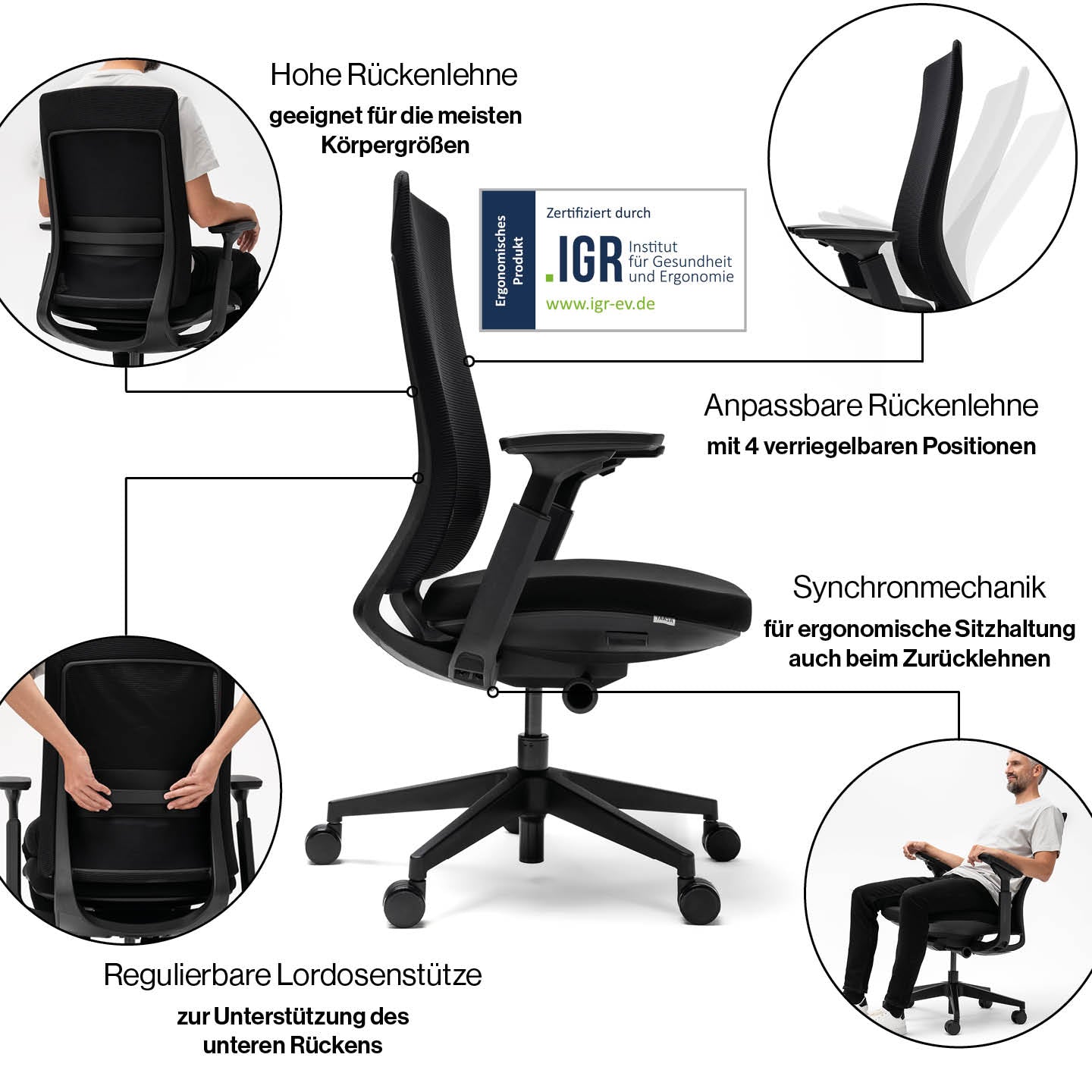 Ergonomischer Bürostuhl Yaasa Chair Essential