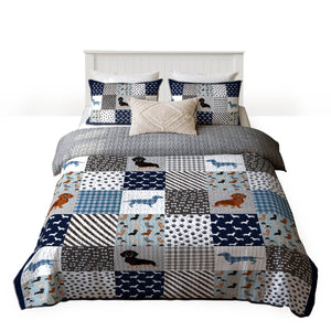 Dachshine Quilt 3-Piece Set Dachshund Delight - Dachshine