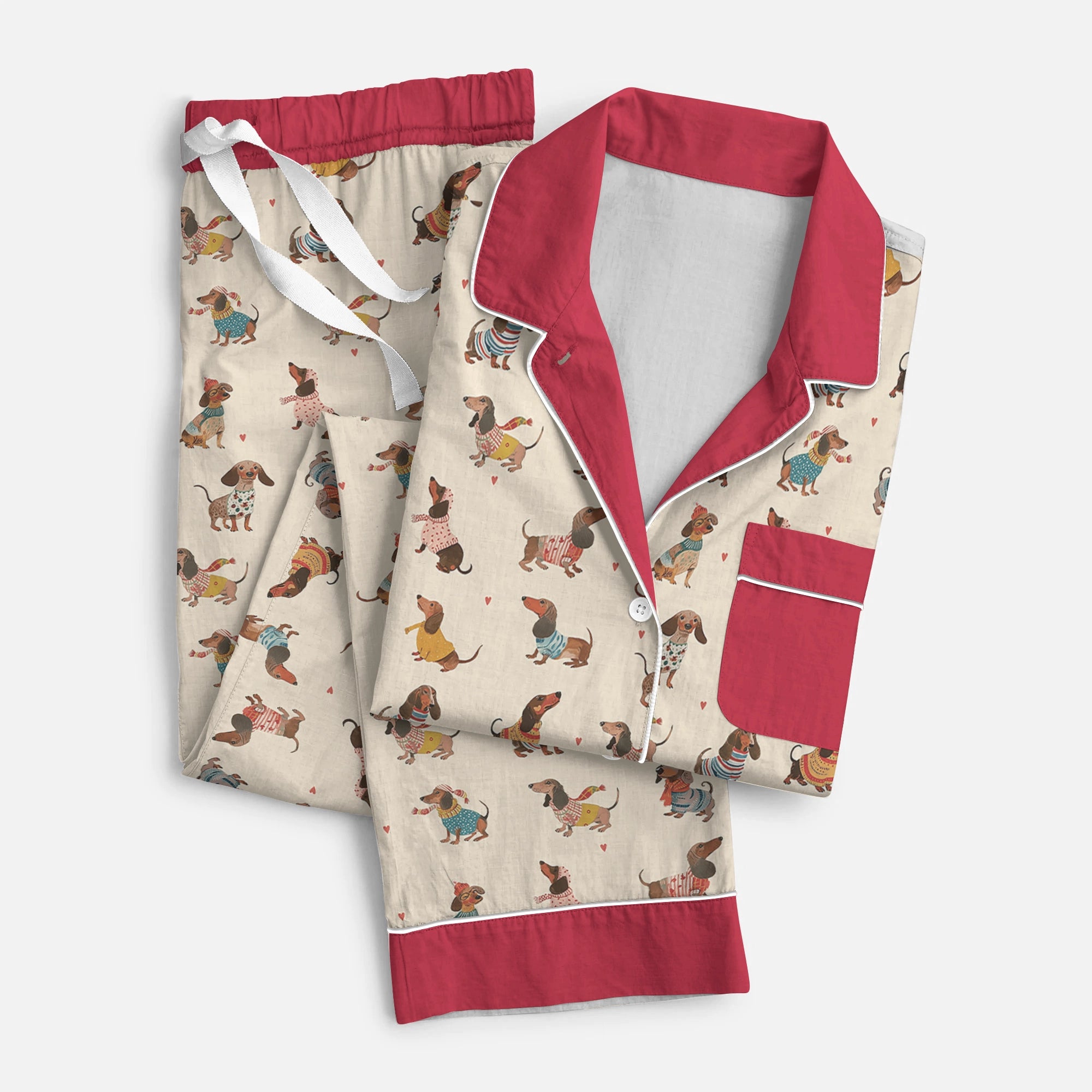Pajabear Pajama Top and Pants Dachshund Style Wiener