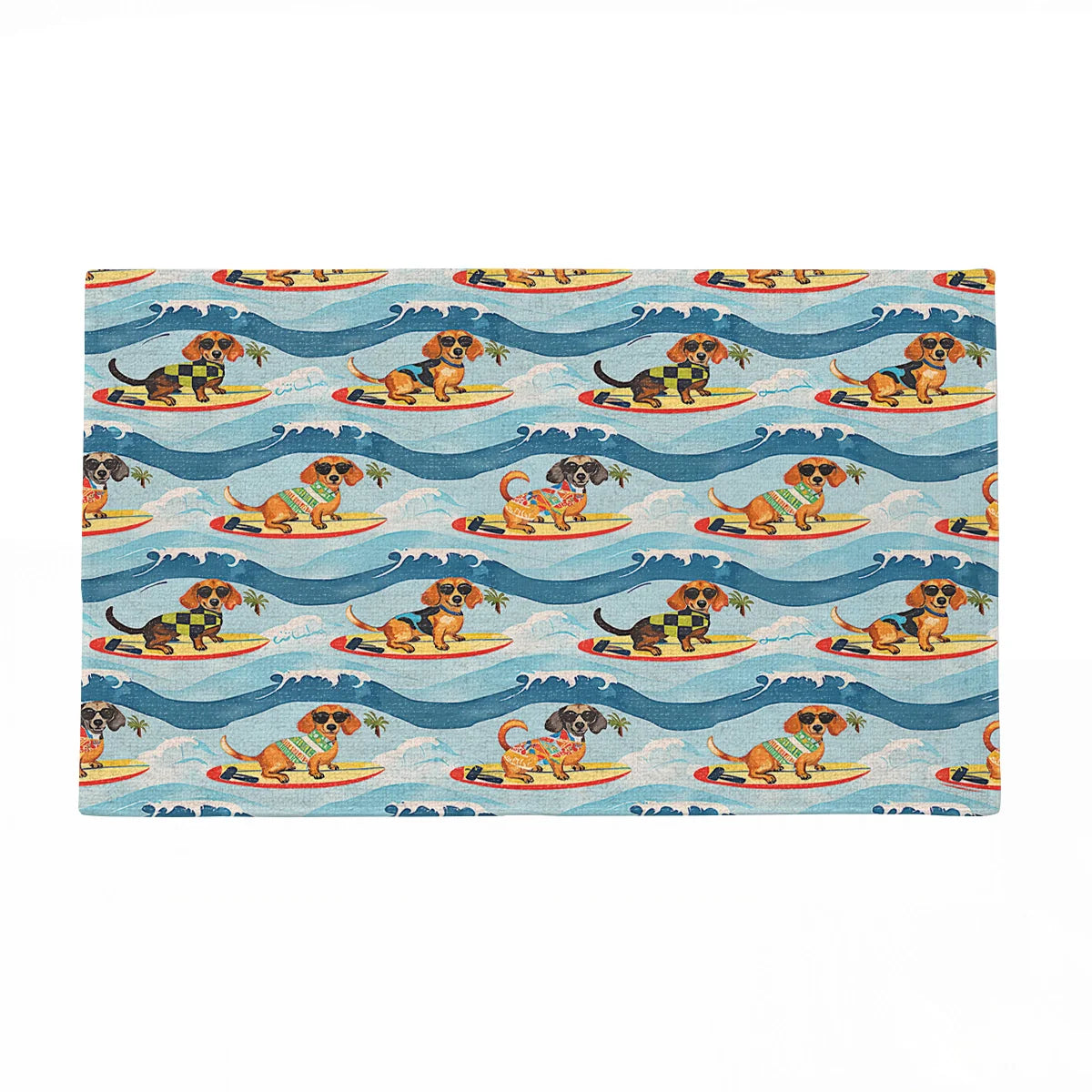 Dachshine Doormat Dachshund Surfing