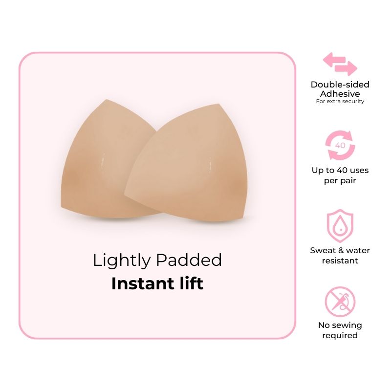 LELEBEAR Double Sided Sticky Bra, Boomba Bra Inserts, Self-Adhesive Bra  Pads Inserts, Boomba Sticky Silicone Triangle Push Up (1pcs) at   Women's Clothing store