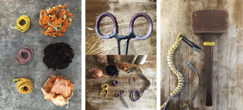 natural dyestuffs and tool accents