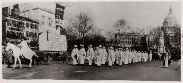 suffragists marching