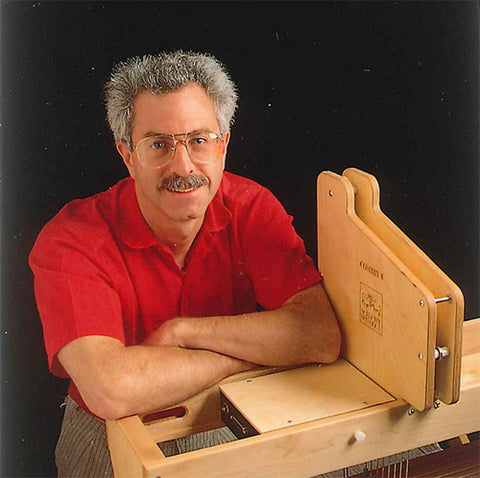 Barry Schacht with the Combby Dobby Loom