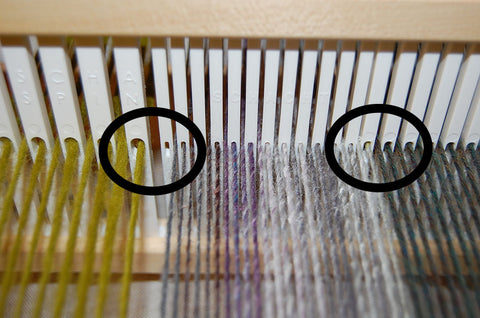 skipping (left) and filling (right) slots between reed sections