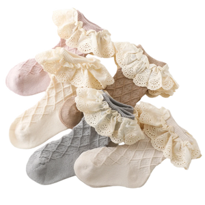 Ruffled Frilly Cotton Ankle Socks - Danny and Sarah