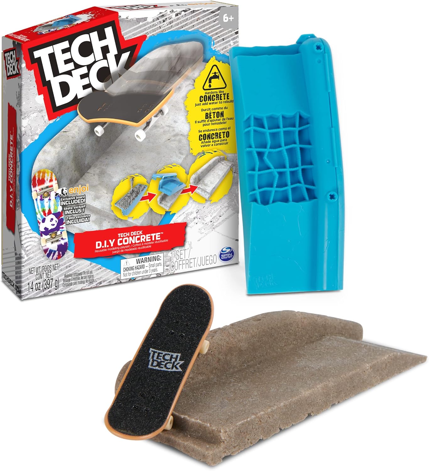 TECH DECK DIY Concrete Reusable Modeling Playset