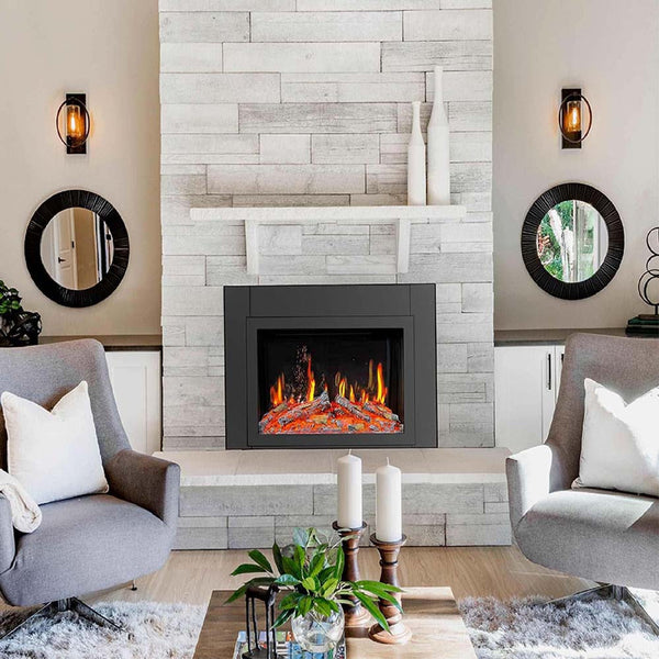 Litedeer LiteStar 38 inch Smart Electric Fireplace Inserts-Lifestyle Living Room