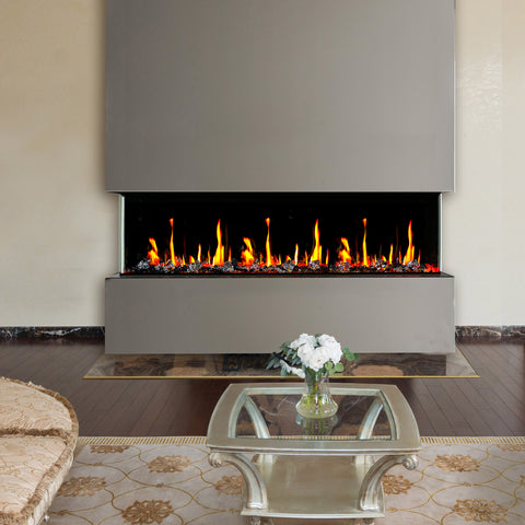 Litedeer Homes Warmcastle 3-Sided Electric Fireplace - Living Room
