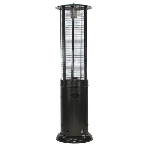 RADtec 80 Ellipse Flame Propane Patio Heater - Black with Clear Glass 41,000 BTU - 80-LLP-PT-HTR - Main View