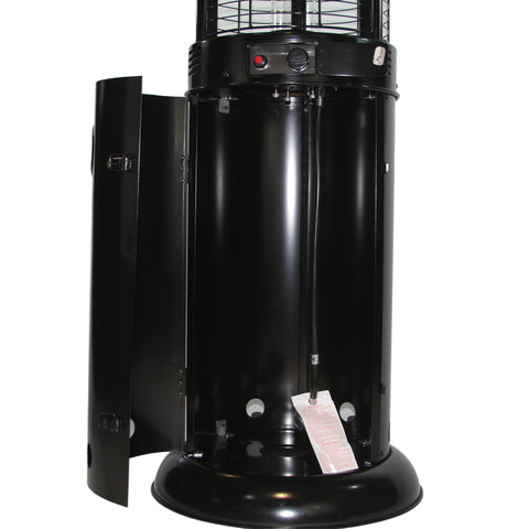 RADtec 80 Ellipse Flame Propane Patio Heater - Black with Clear Glass 41,000 BTU - 80-LLP-PT-HTR - Lower Parts