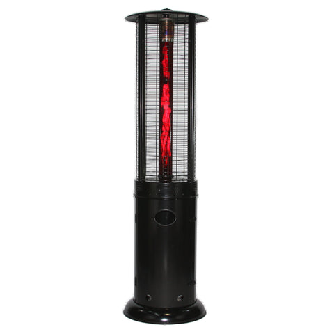 RADtec 80 Ellipse Flame Propane Patio Heater - Black with Ruby Glass 41,000 BTU - 80-ELL-FLM-HT - Main View