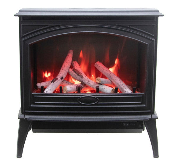 Sierra Flame Cast Iron Freestanding Electric Stove - E70 Front View