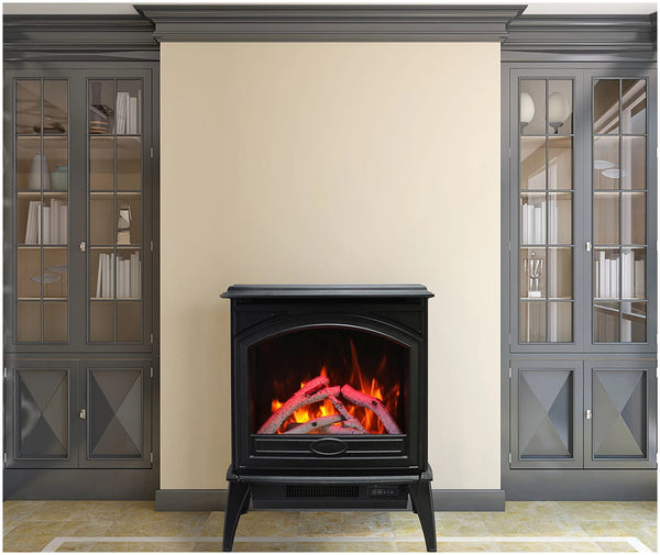 Sierra Flame Lynwood Cast Iron Freestanding Electric Stove by Amantii