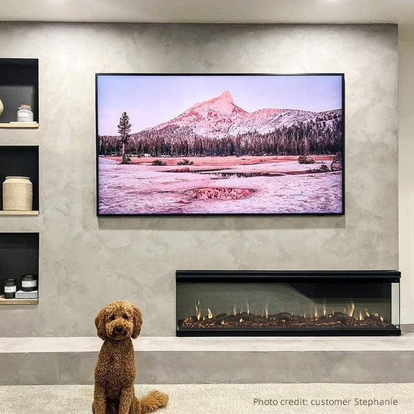 Touchstone - Sideline Infinity 3 Sided 60" WiFi Enabled Smart Recessed Electric Fireplace - 80046 - Lifestyle Media Wall With Multi-Sided Electric Fireplace