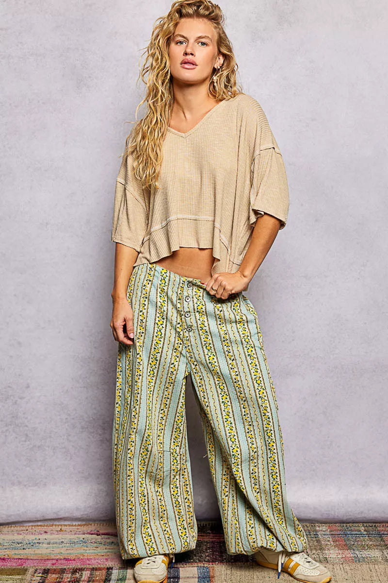 Short Sleeve Ccopped Rib T-Shirt