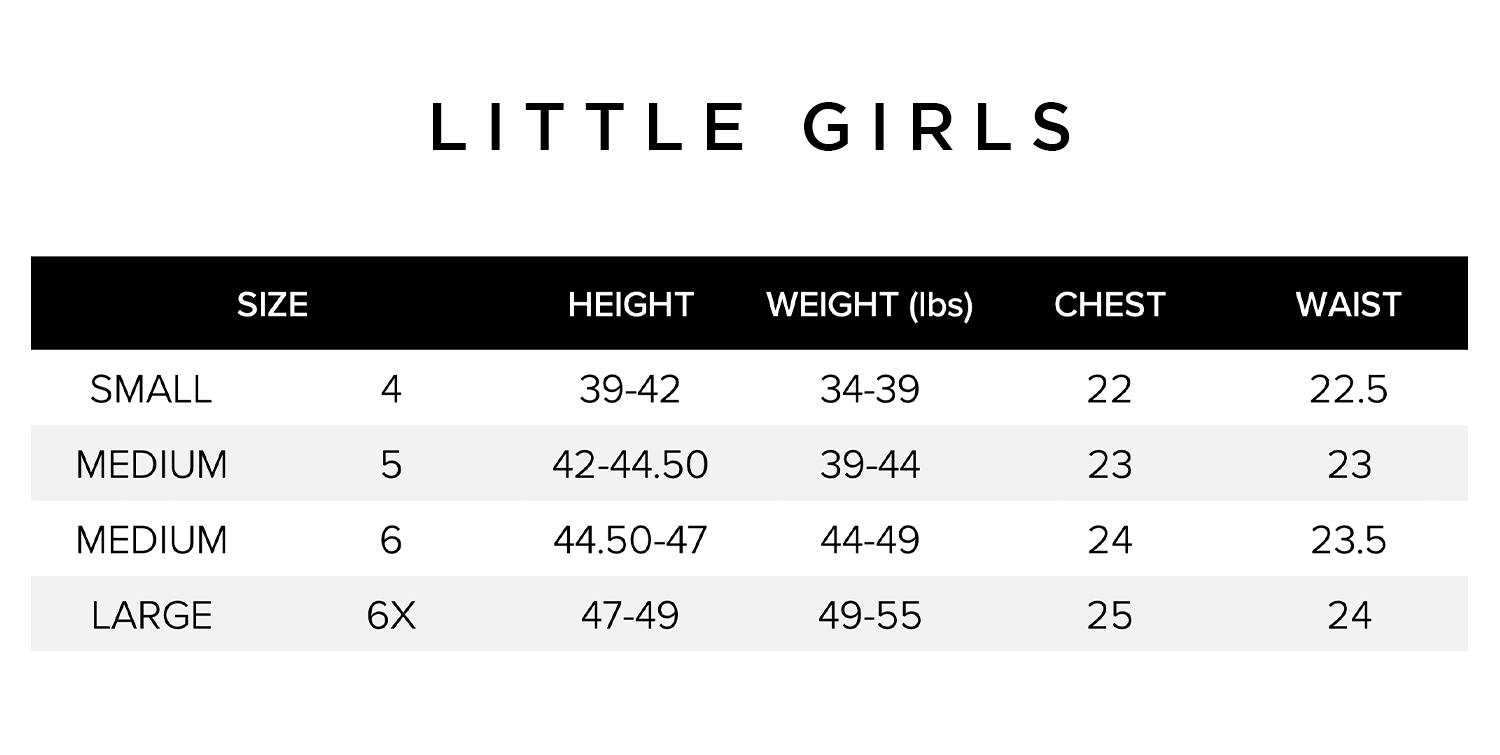 Little Girl's Size Chart